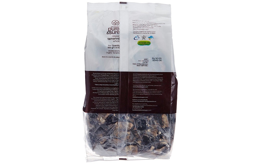 Pure & Sure Organic Tamarind Whole    Pack  250 grams